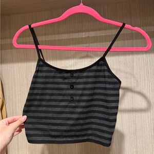 Romwe Black Striped Women's Camisole Top